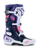 TECH 10 BOOTS - WHITE/VIOLET/NAVY BLUE/PINK FL