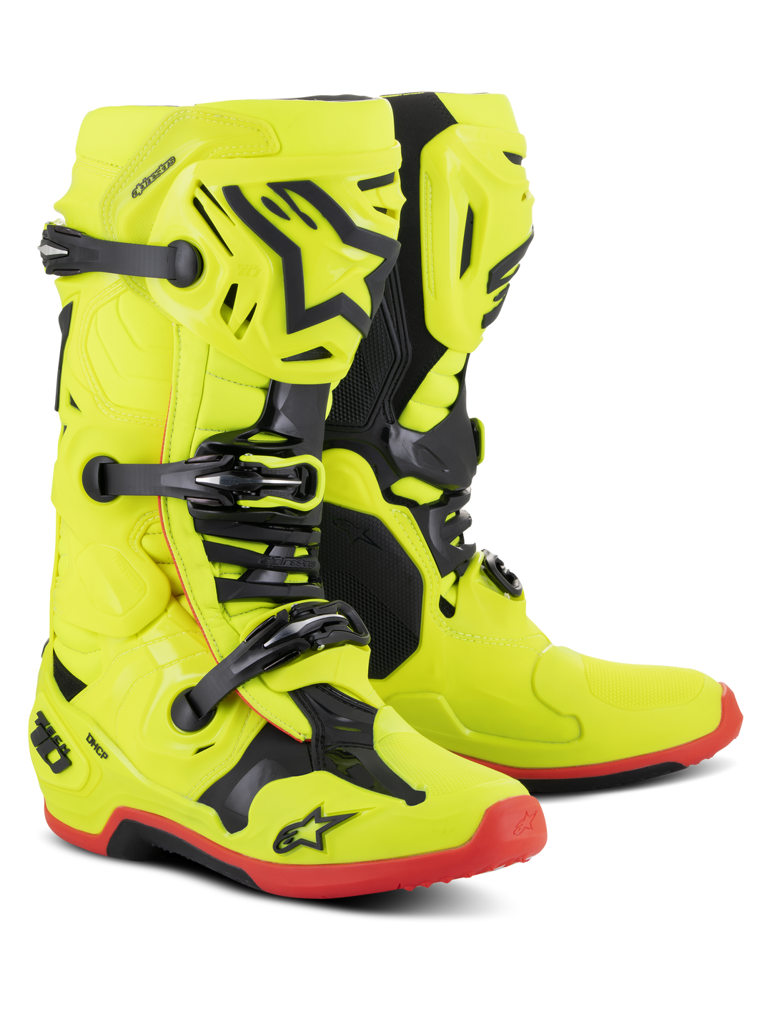 TECH 10 BOOTS - YELLOW FLUO/BLACK/RED FLUO