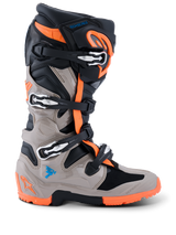 TECH 7 ENDURO BOOTS - BLACK/WARM GRAY/ORANGE FLUOD Alpinestars motocross kit