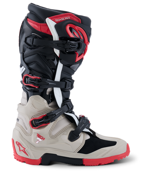 TECH 7 ENDURO BOOTS - BLACK/LIGHT GRAY/BRIGHT RED Alpinestars motocross kit
