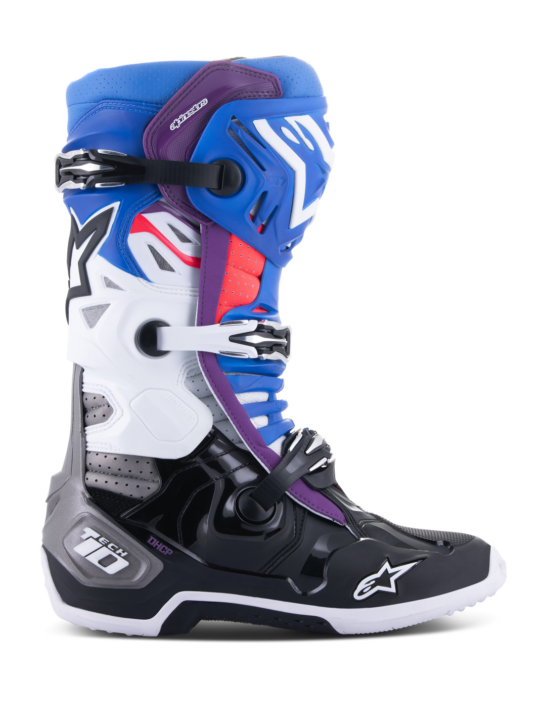 TECH 10 SUPERVENTED BOOTS - BLACK/ENAMEL BLUE/PURPLE/WHITE