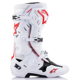 ALPINESTARS TECH 10 SUPERVENTED WHITE BRIGHT RED BOOTS