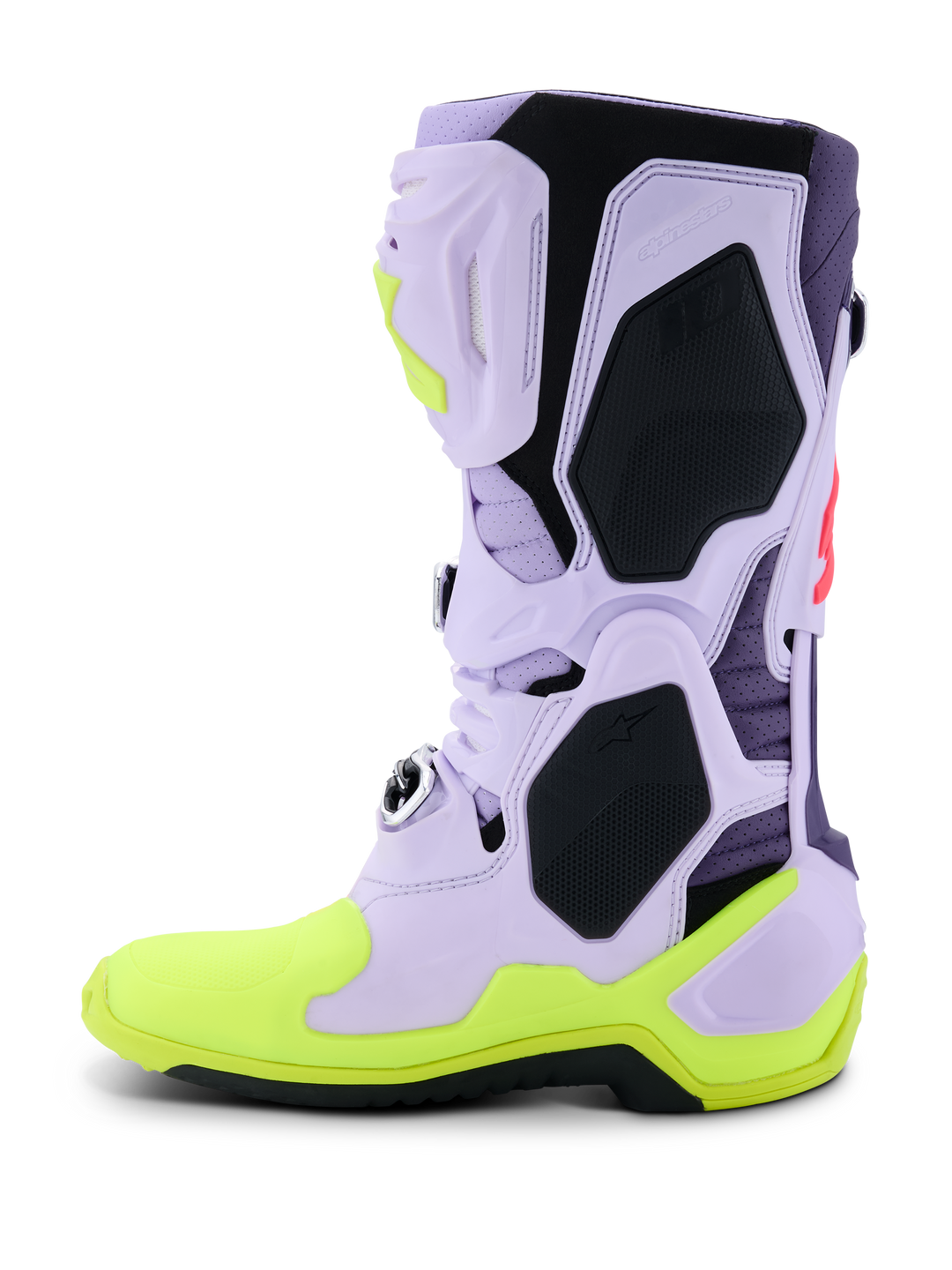 TECH 10 SUPERVENTED BOOTS - PURPLE/YELLOW FLUO/DIVA PINK