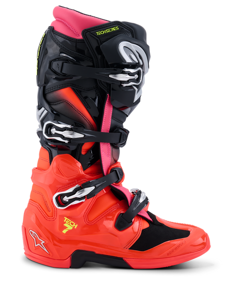 TECH 7 BOOTS - BLACK/RED FLUO/PINK FLUO Alpinestars motocross kit