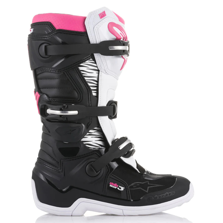 ALPINESTARS STELLA TECH 3 BLACK WHITE PINK BOOTS