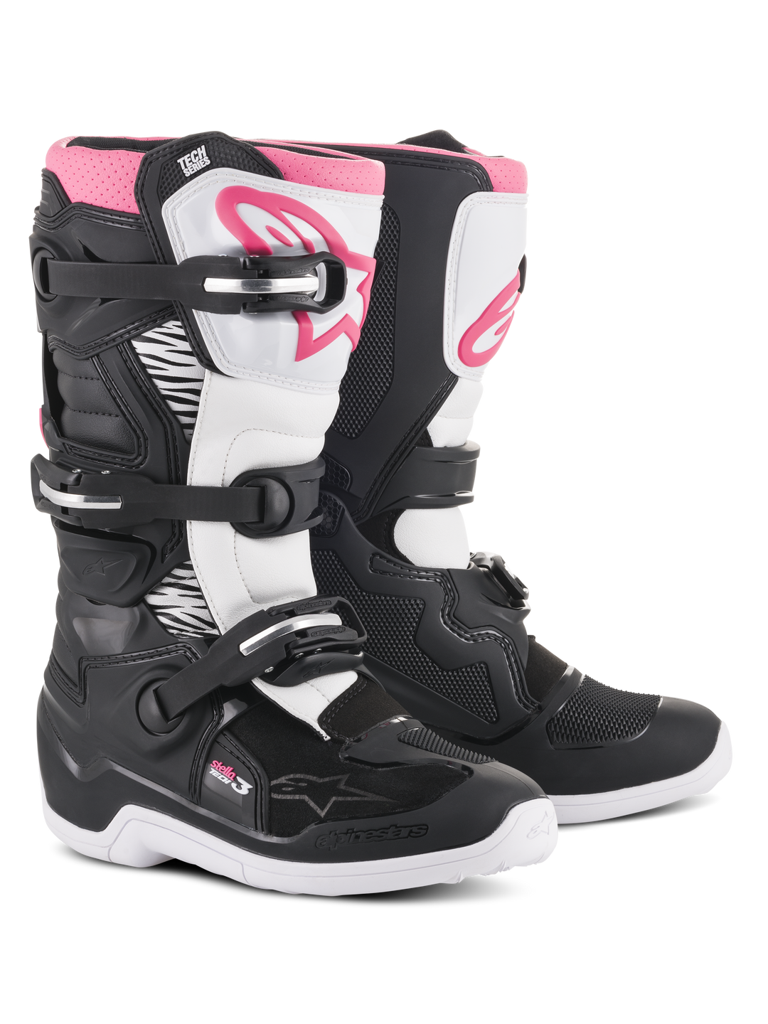 STELLA TECH 3 BOOTS - BLACK/WHITE/PINK
