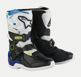 TECH 3S KIDS BOOTS - WHITE/BLACK/ENAMEL BLUE