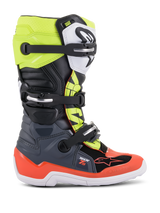 TECH 7 S  BOOTS - DARK GRAY/RED FLUO/YELLOW FLUO