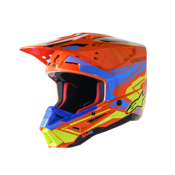 HELMET SM5 ACT2 ORANGE FLUO/CYAN YELLOW FLUO