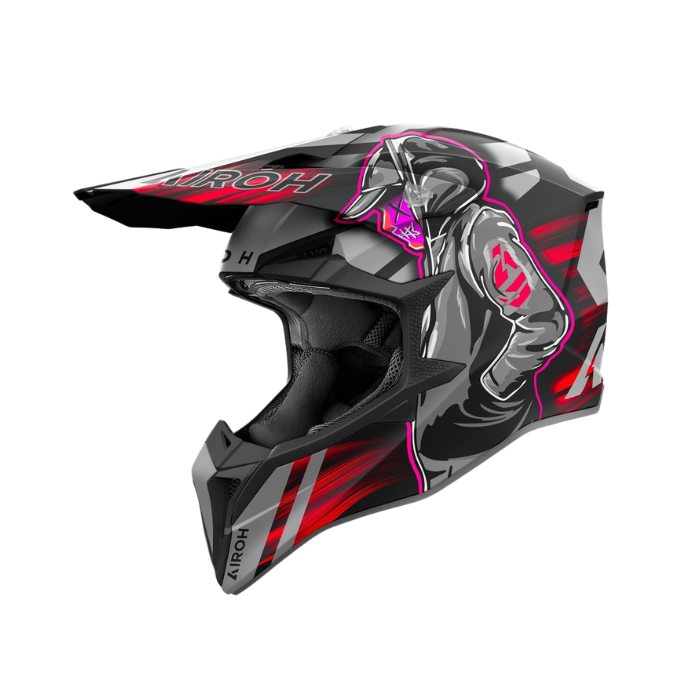Airoh Wraaap Cyber Red Matt Mx Helmet