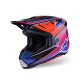 SM7 FUSE HELMET ECE06 - BLUE/PURPLE/PINK Alpinestars motocross kit