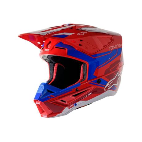 HELMET SM5 ACT2 BRIGHT RED/BLUE Alpinestars motocross kit