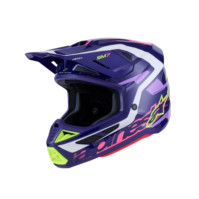 SM7 DEED HELMET ECE06 - PURPLE/PINK