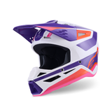 SM3 HEAT HELMET ECE06 - WHITE/PURPLE/PINK Alpinestars motocross kit