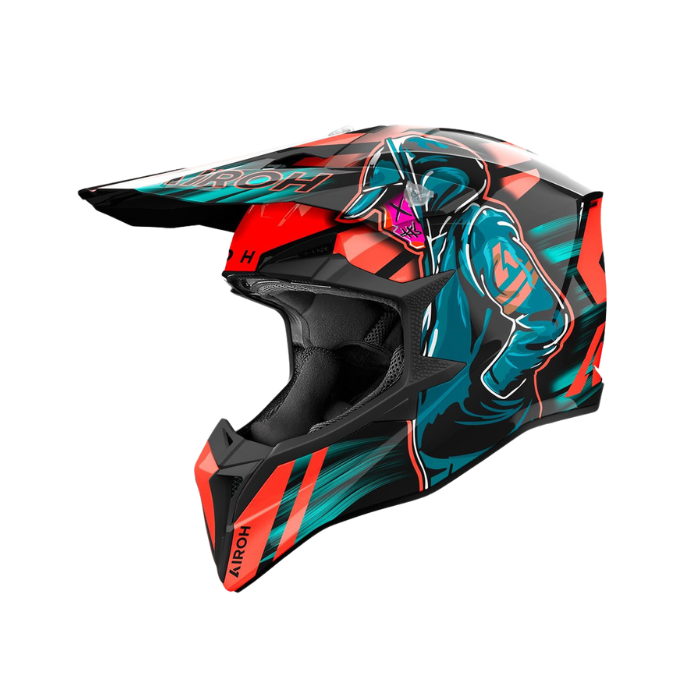Airoh Wraaap Cyber Orange Gloss Mx Helmet