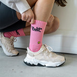 Pink Stuss Crew Sock