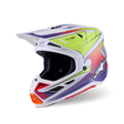SM7 FUSE HELMET ECE06 - WH/YELLOW FLUO/PURPLE Alpinestars motocross kit