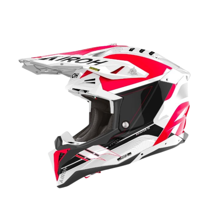 Airoh Aviator 3 Saber Red Gloss MX Adult Helmet 22:06