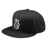 Flat Bill Snapback Peace - Black