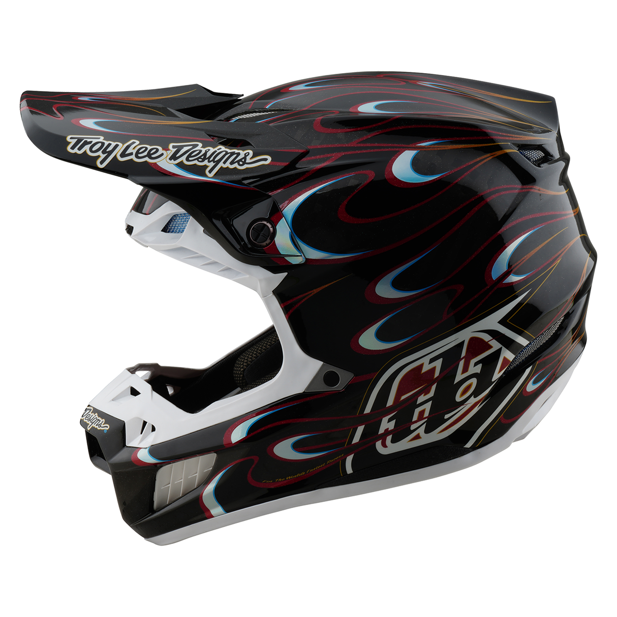 Troy Lee Designs SE5 Carbon Torched Helmet - Black / Red