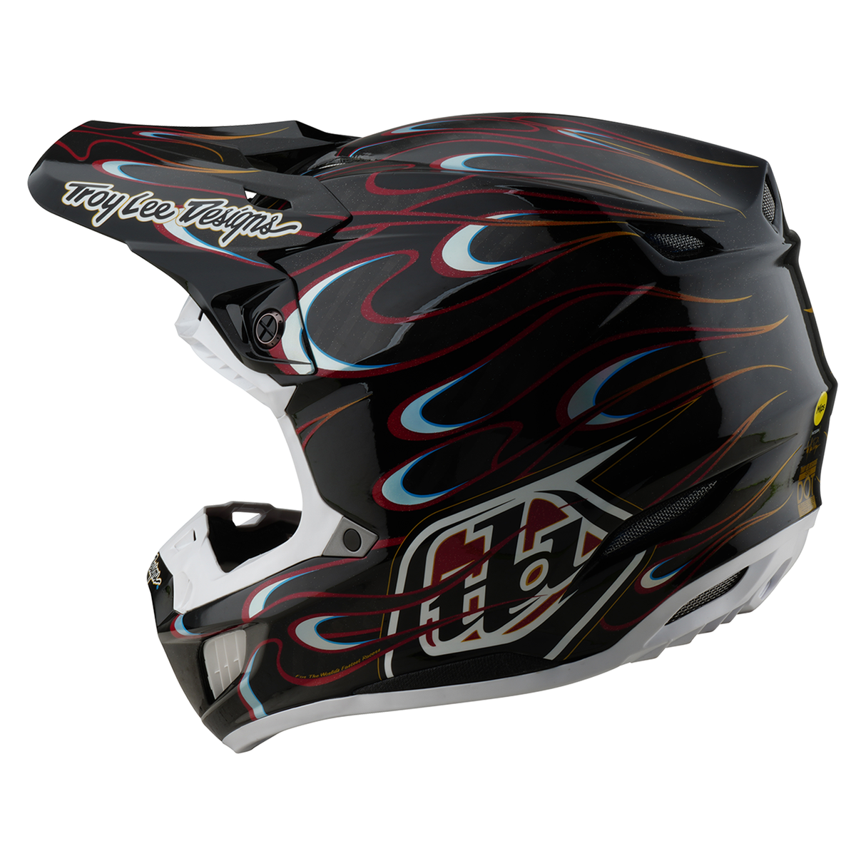 Troy Lee Designs SE5 Carbon Torched Helmet - Black / Red