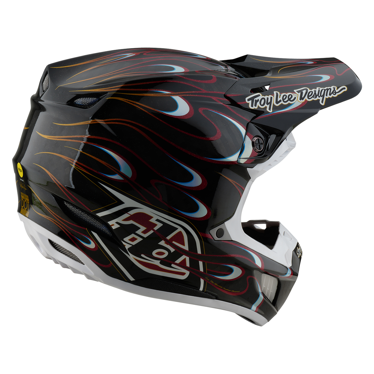 Troy Lee Designs SE5 Carbon Torched Helmet - Black / Red
