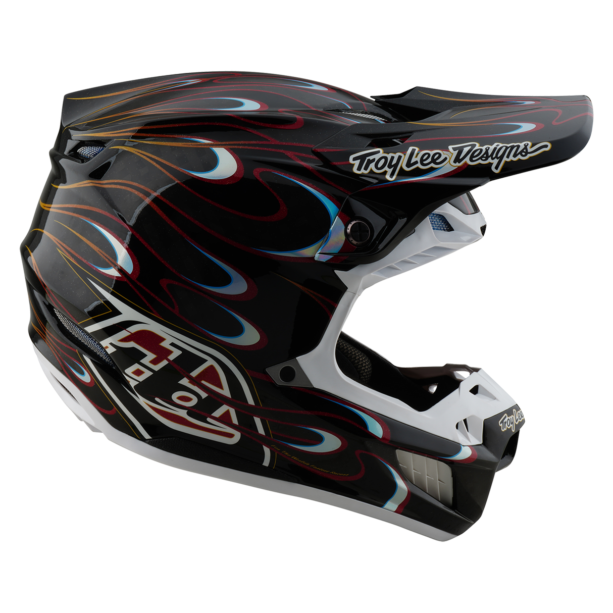 Troy Lee Designs SE5 Carbon Torched Helmet - Black / Red