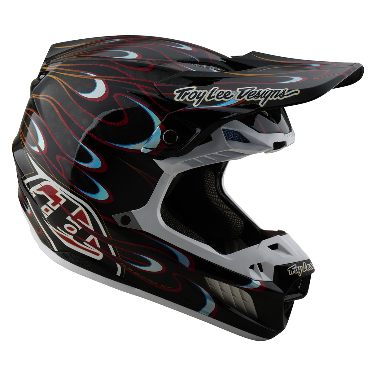 Troy Lee Designs SE5 Carbon Torched Helmet - Black / Red