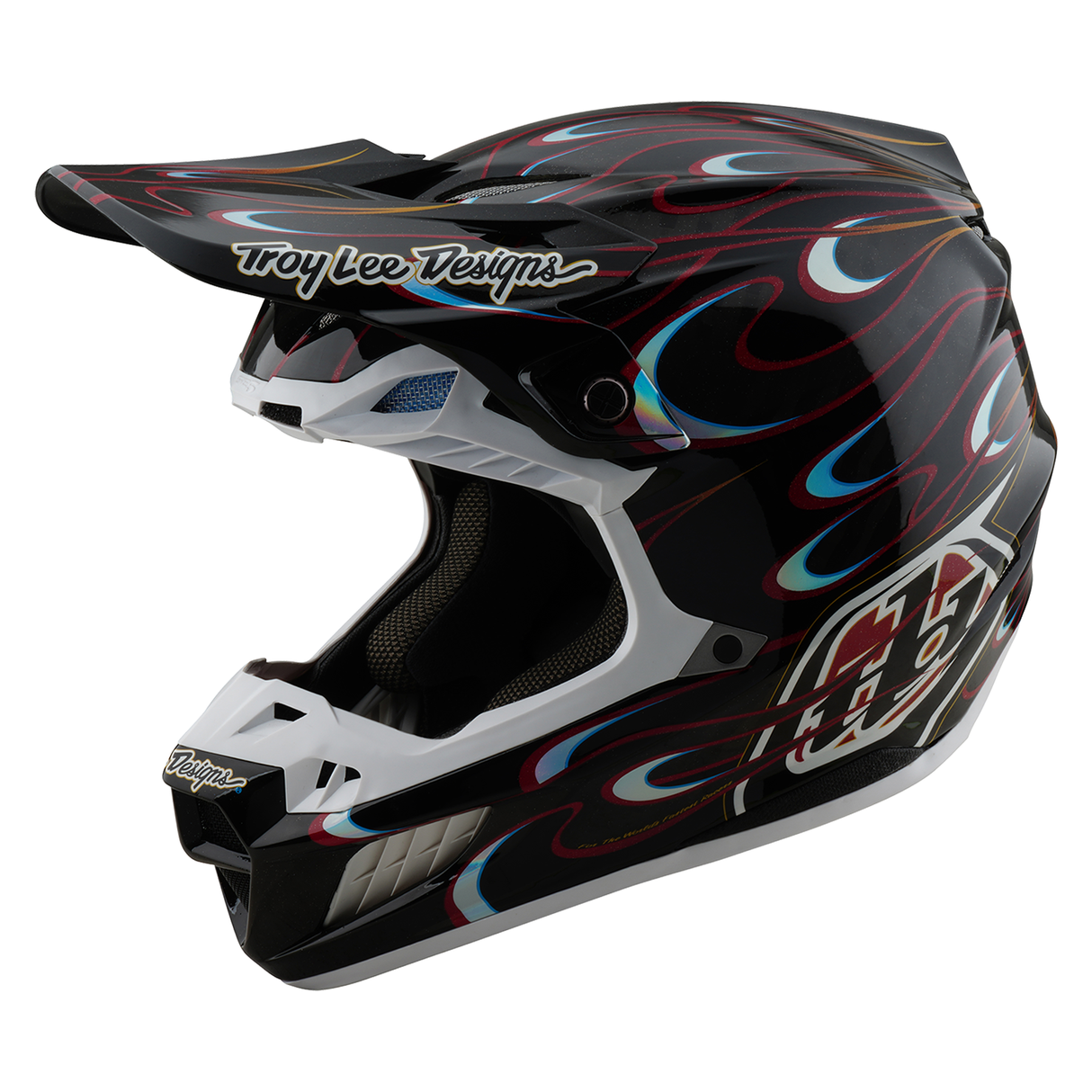Troy Lee Designs SE5 Carbon Torched Helmet - Black / Red