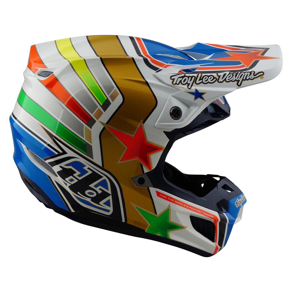 Troy Lee Designs SE5 Composite Rays Helmet - White/Blue