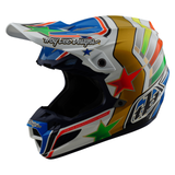 Troy Lee Designs SE5 Composite Rays Helmet - White/Blue