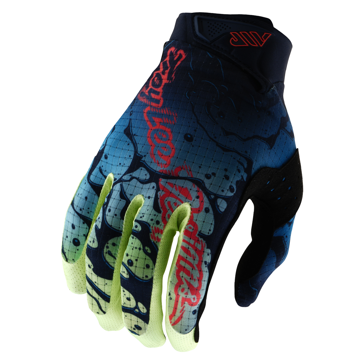 Troy Lee Designs AIR Drip Gloves - Glo Yellow / Dark Navy