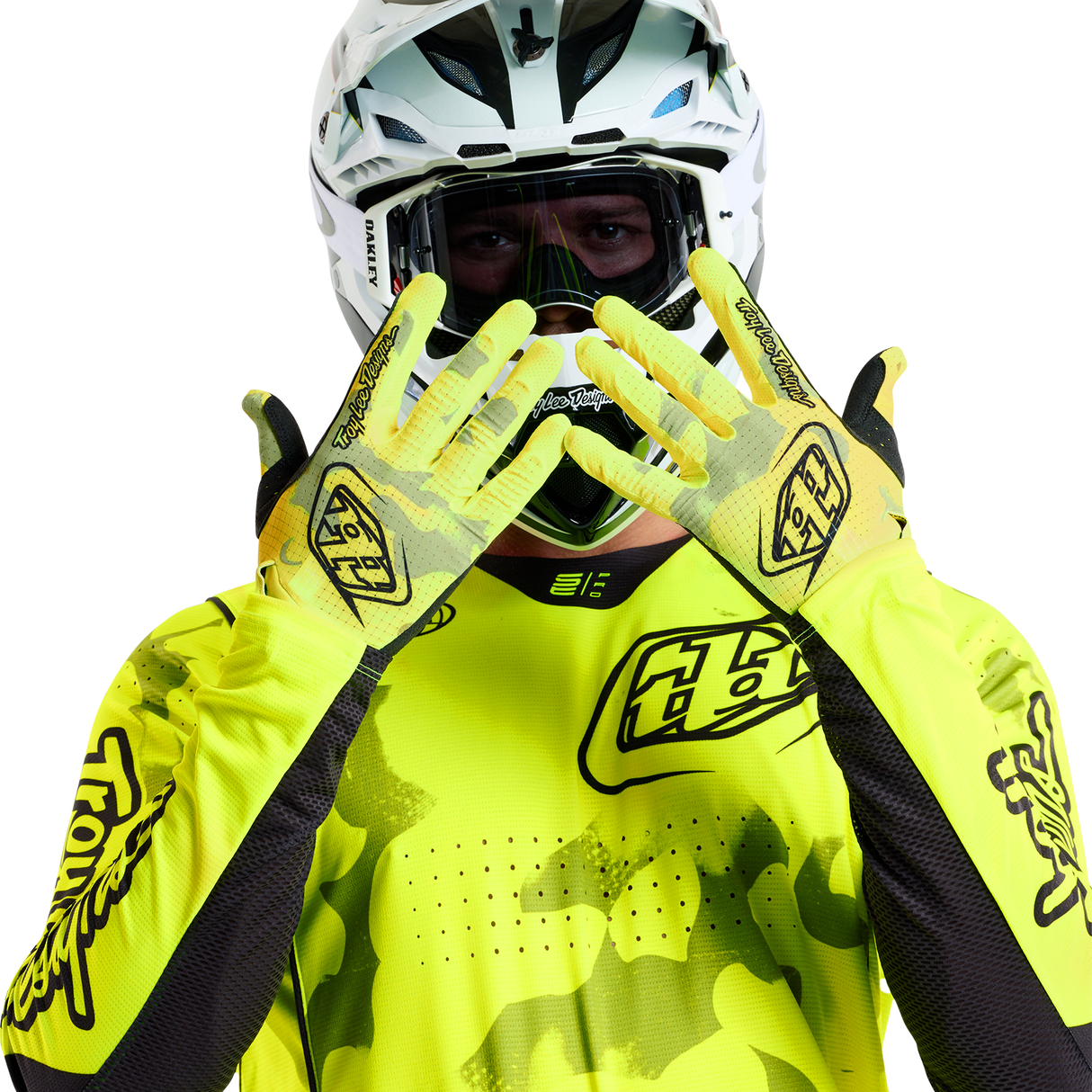 Troy Lee Designs AIR Blotted Gloves - Flo Yellow