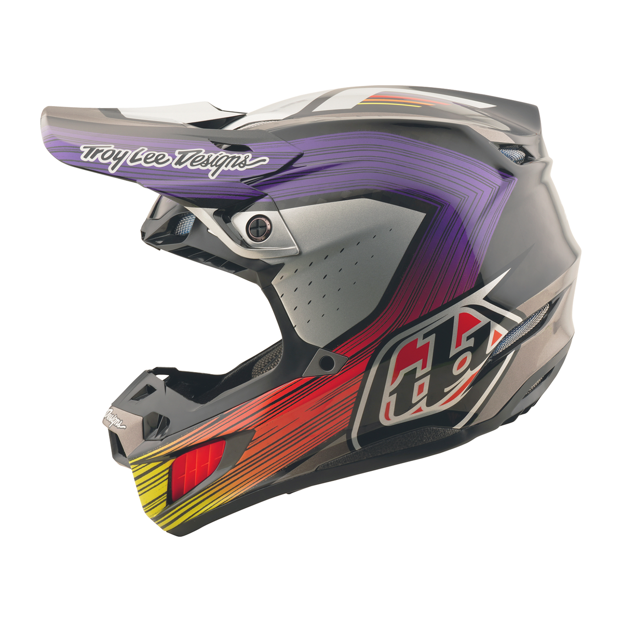 Troy Lee Designs SE5 Carbon Stripes Helmet - Black / Purple