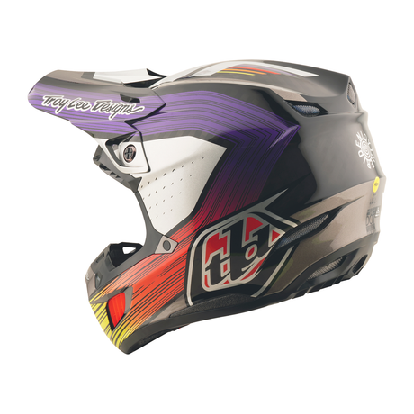 Troy Lee Designs SE5 Carbon Stripes Helmet - Black / Purple