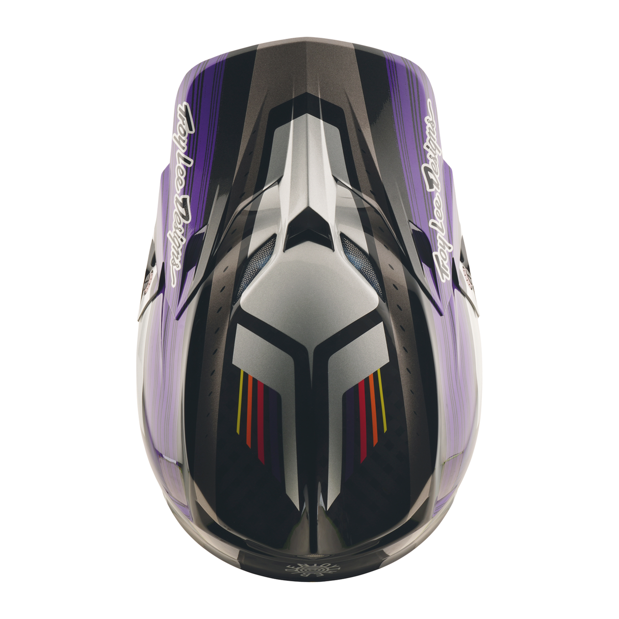 Troy Lee Designs SE5 Carbon Stripes Helmet - Black / Purple