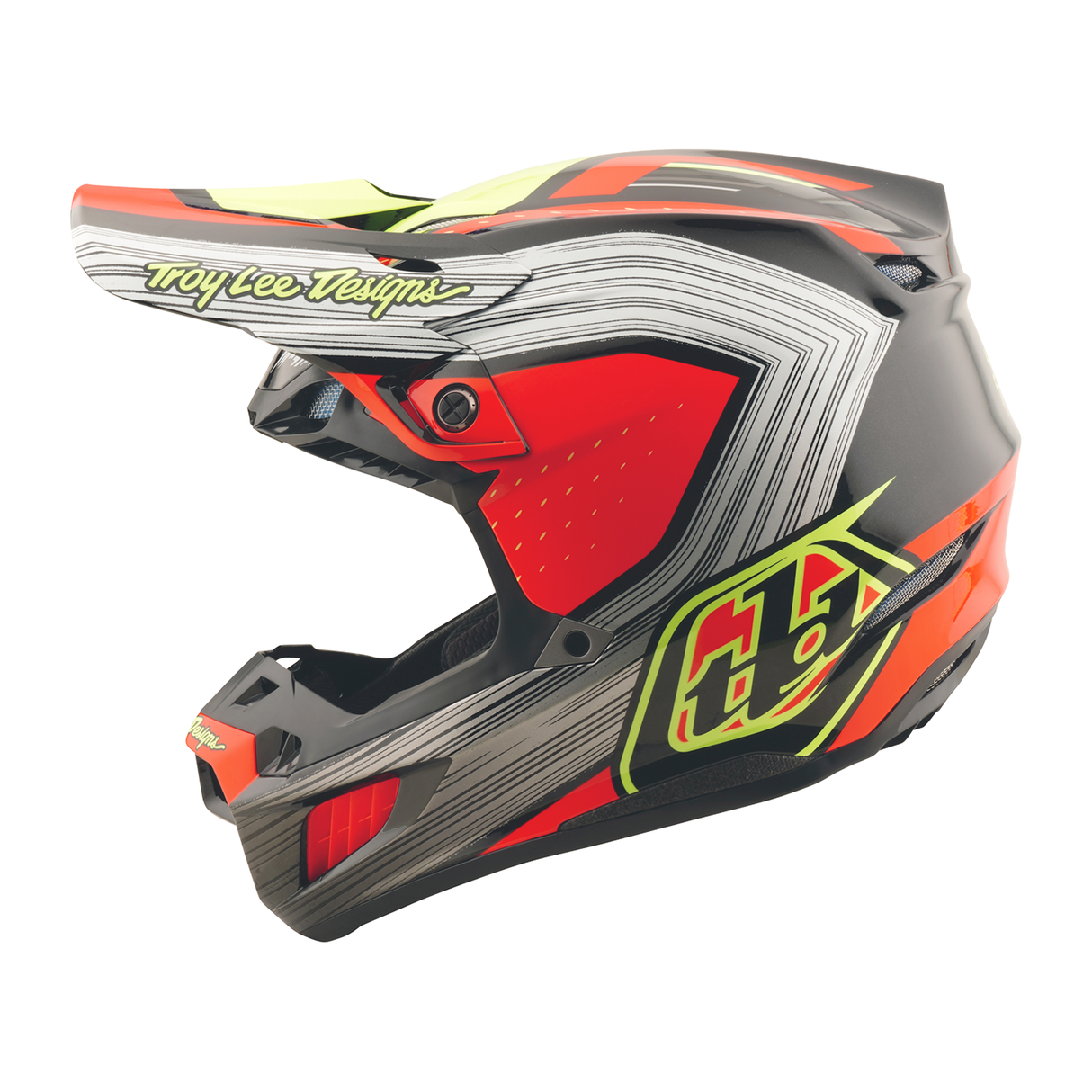 Troy Lee Designs SE5 Composite Stripes Helmet - Black / Infra Red