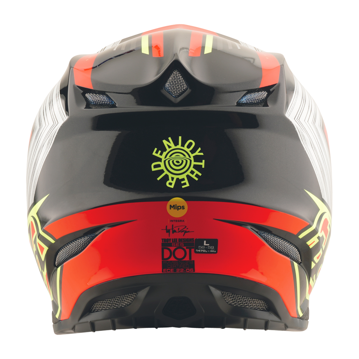 Troy Lee Designs SE5 Composite Stripes Helmet - Black / Infra Red
