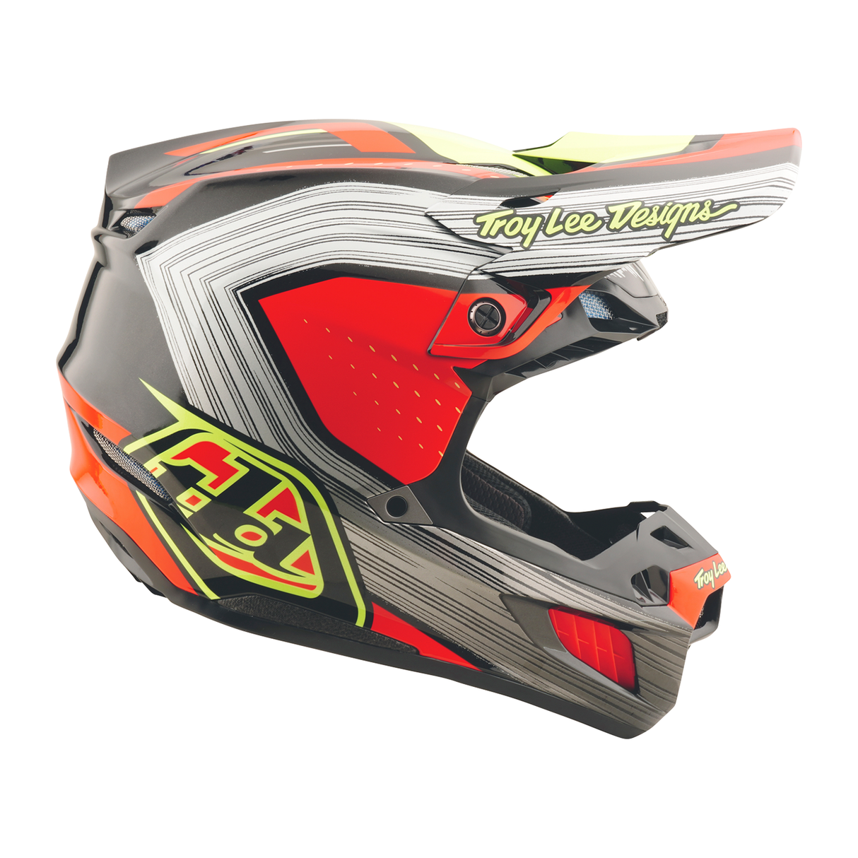 Troy Lee Designs SE5 Composite Stripes Helmet - Black / Infra Red