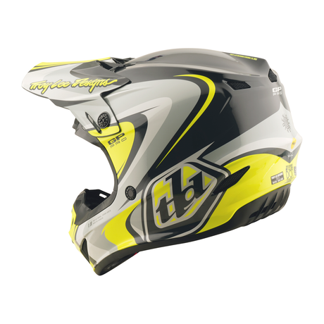 Troy Lee Designs GP PRO Crossover Helmet - Grey / Flo Yellow