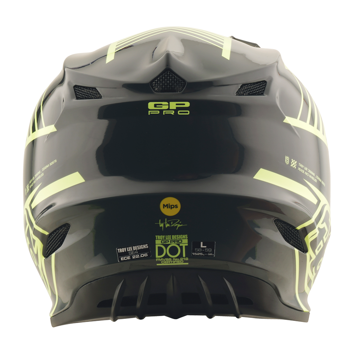 Troy Lee Designs GP PRO Youth Segment Helmet - Glo Yellow