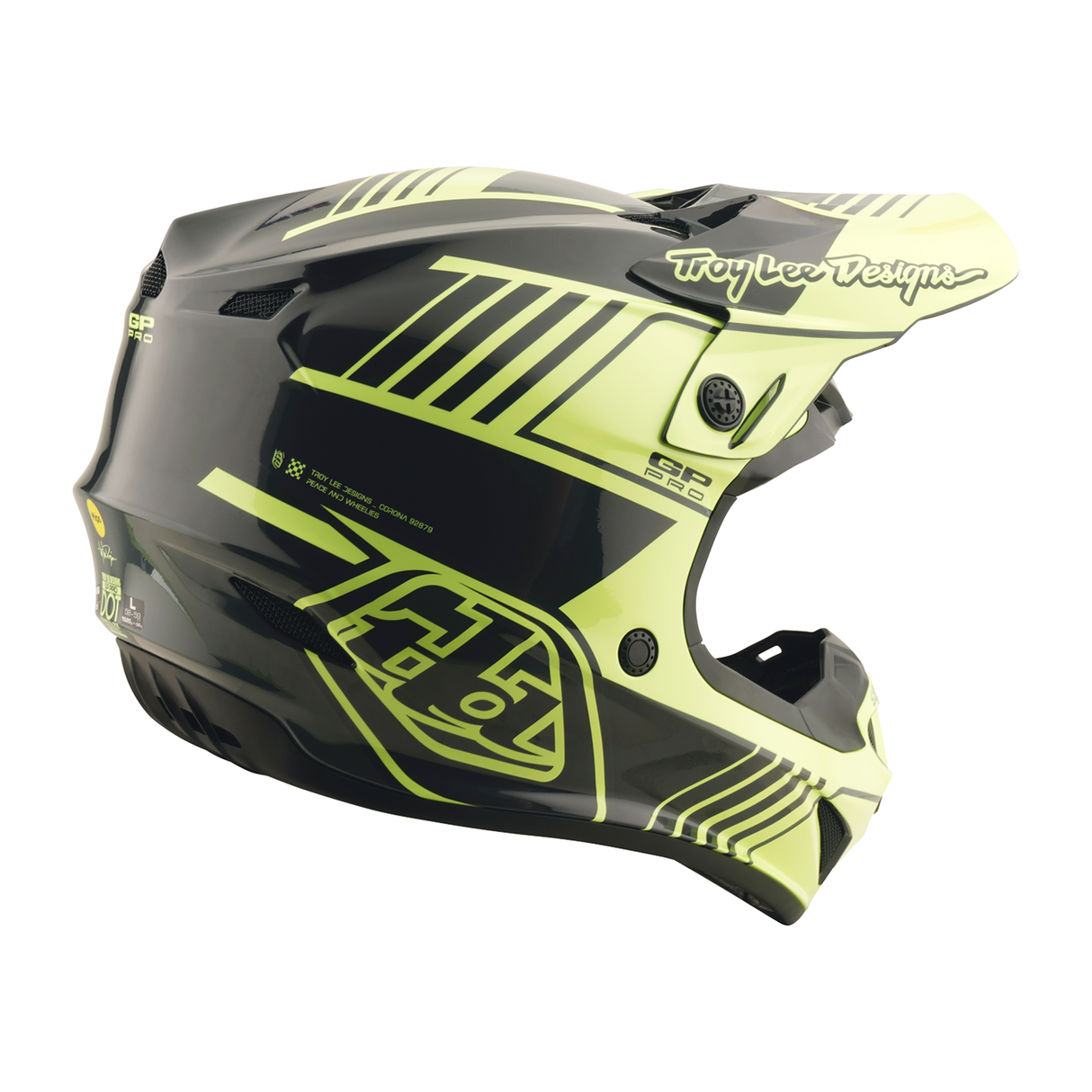 Troy Lee Designs GP PRO Youth Segment Helmet - Glo Yellow