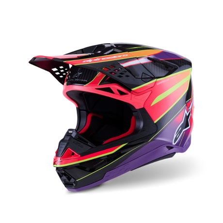 SUPERTECH S-M10 ERA HELMET ECE 22.06 - PINK/VIOLET/YELLOW FLUO Alpinestars motocross kit