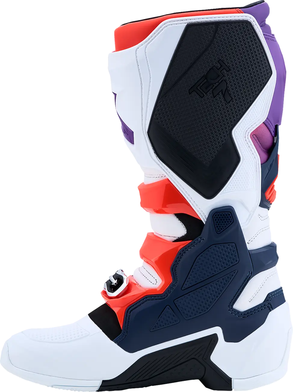 TECH 7 BOOTS PURPLE BLUE FLUO RED