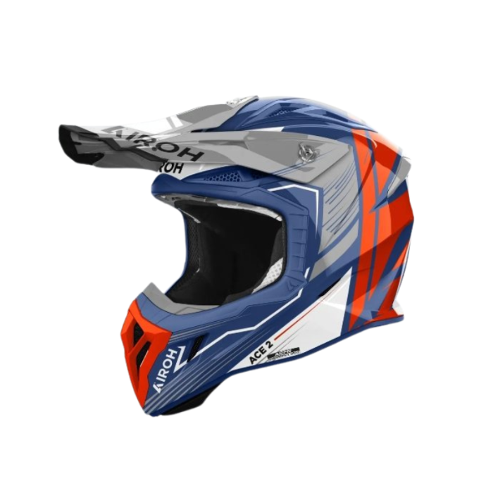 Airoh Aviator Ace 2 Engine Cerulean Gloss MX Adult Helmet