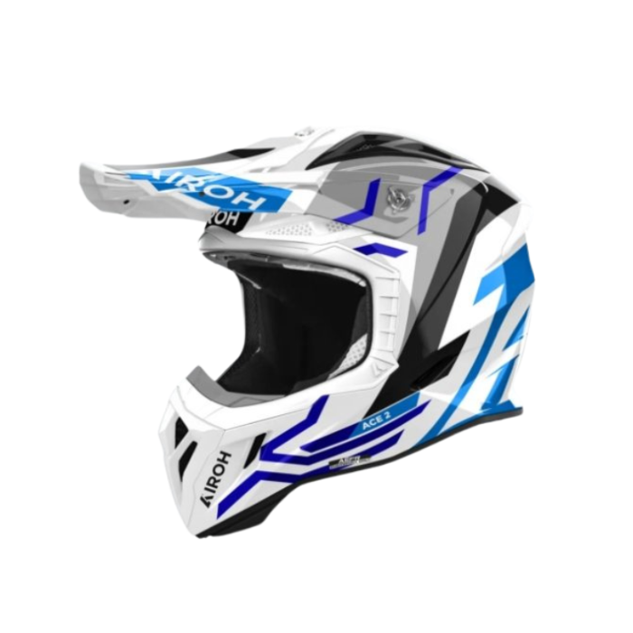 Airoh Aviator Ace 2 Ground Blue Glos MX Adult Helmet
