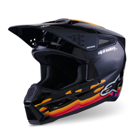 SM3 FORCE HELMET ECE06 - BLACK Alpinestars motocross kit