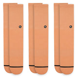3 Pack Peach Crew Sock