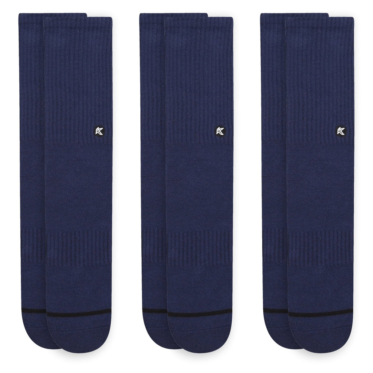 3 Pack Petrol Blue Crew Sock