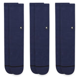 3 Pack Petrol Blue Crew Sock